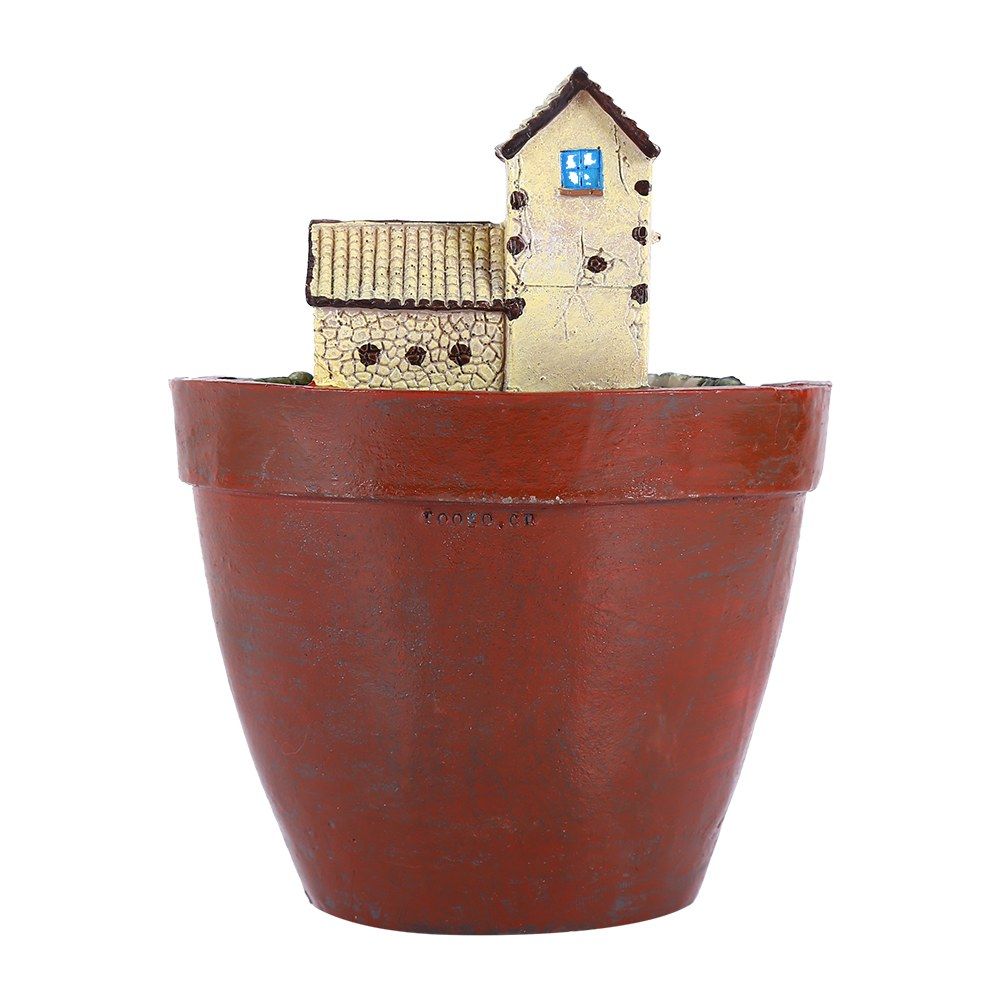 1pcs Hanging Garden Shape Resin Flower Pot For Planting Succulent Plants view 2