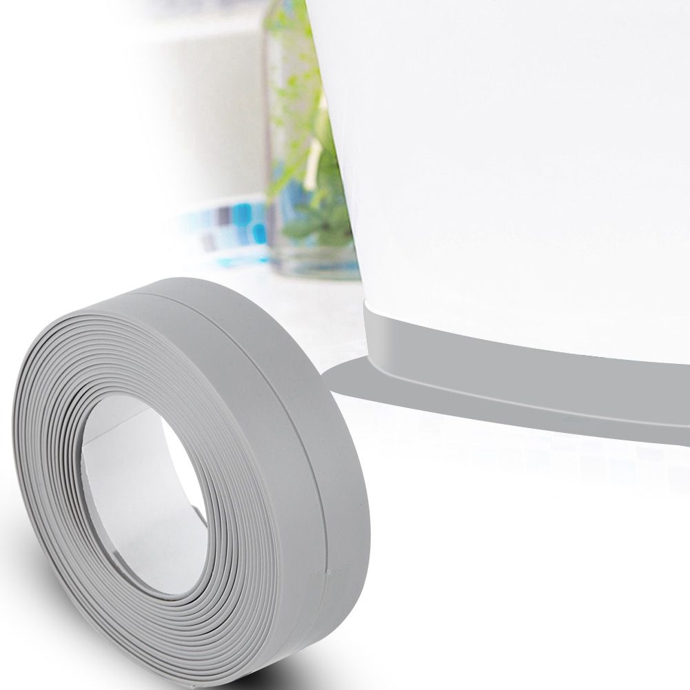 Self Adhesive Bath And Wall Sealing Strip Sink Basin Edge Trim Kitchen (Grey view 3