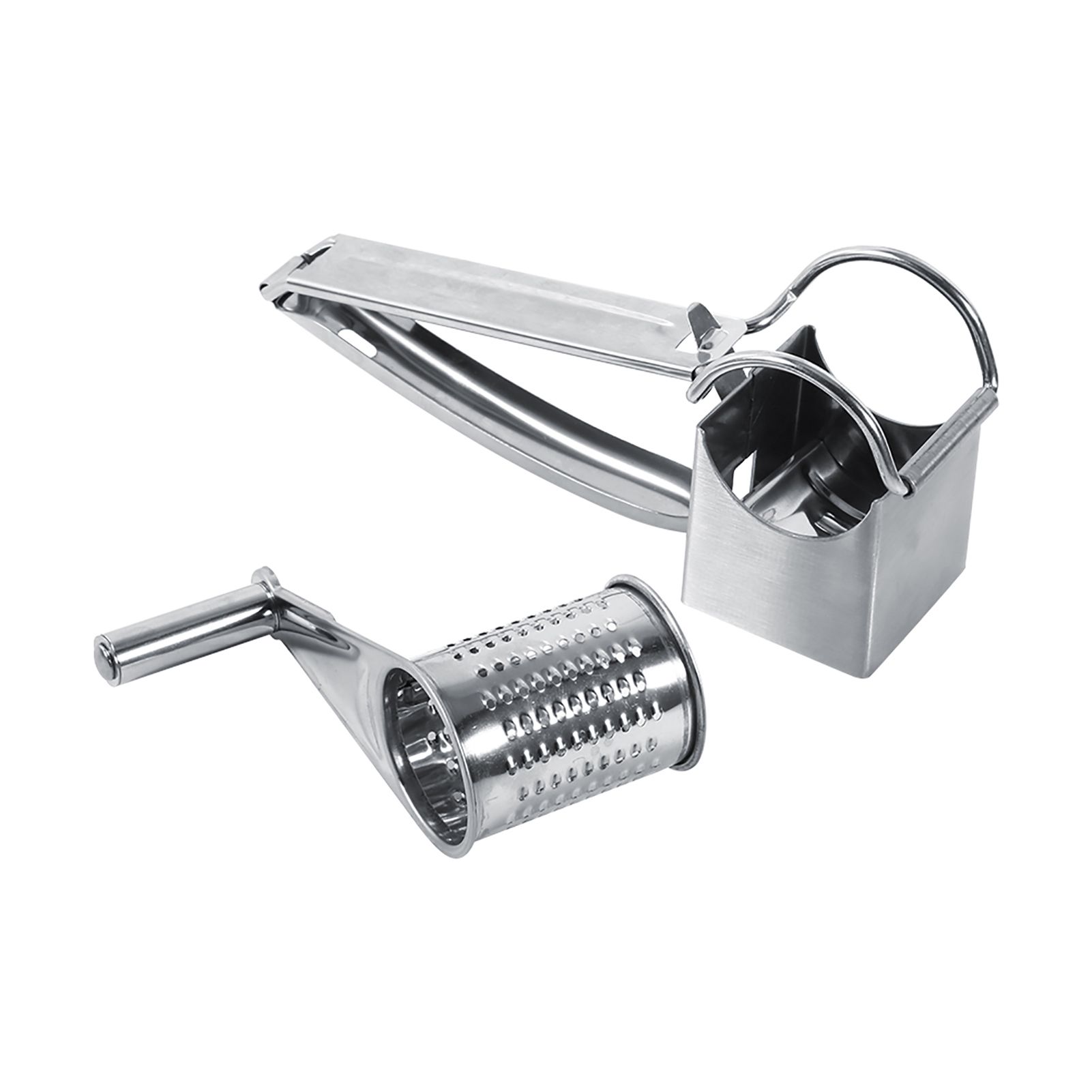 Multifunctional Kitchen Craft Rotary Stainless Steel Cheese Grater 1 Drums view 5
