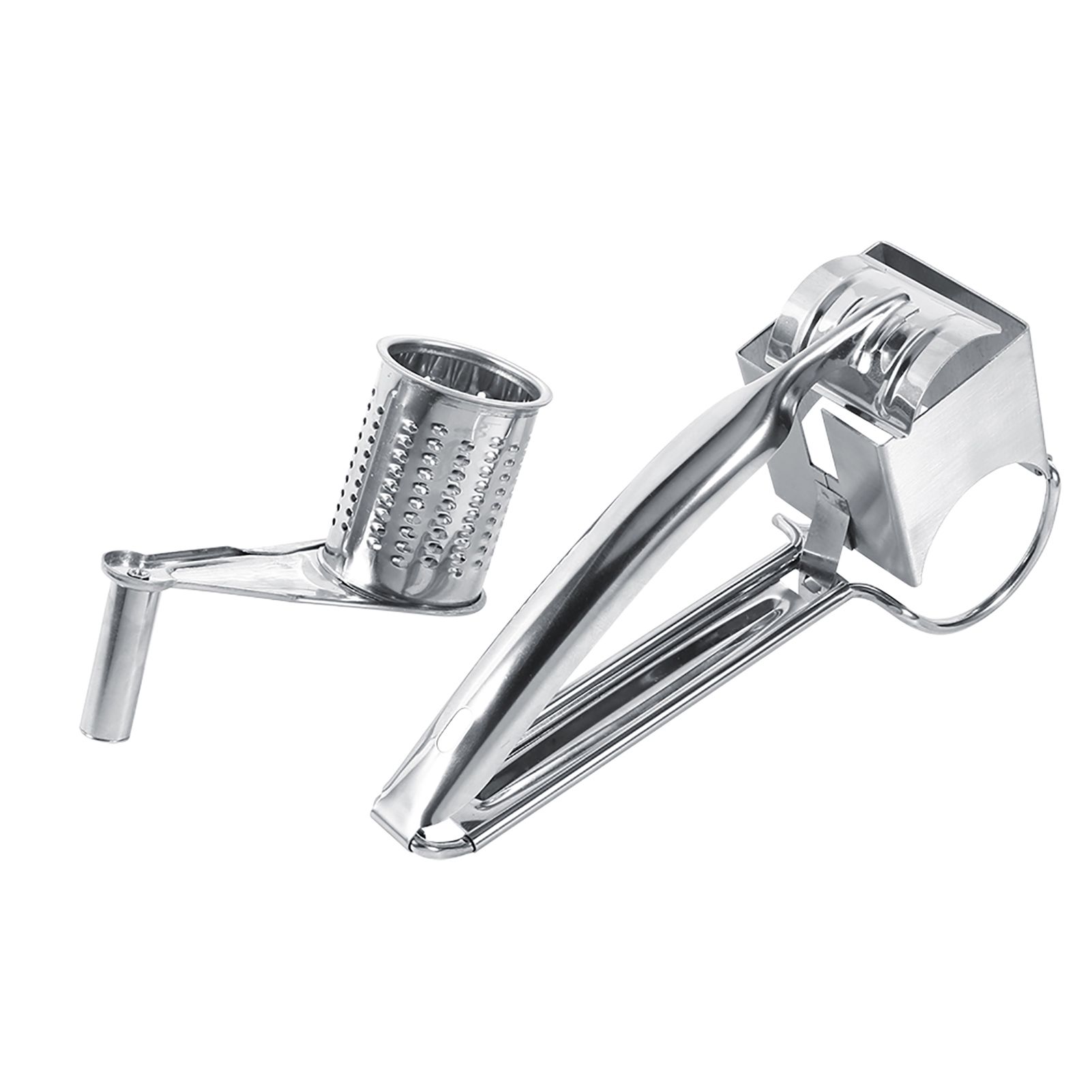 Multifunctional Kitchen Craft Rotary Stainless Steel Cheese Grater 1 Drums view 6
