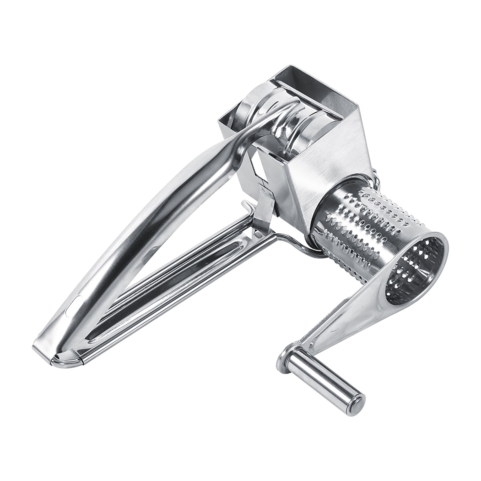 Multifunctional Kitchen Craft Rotary Stainless Steel Cheese Grater 1 Drums view 7
