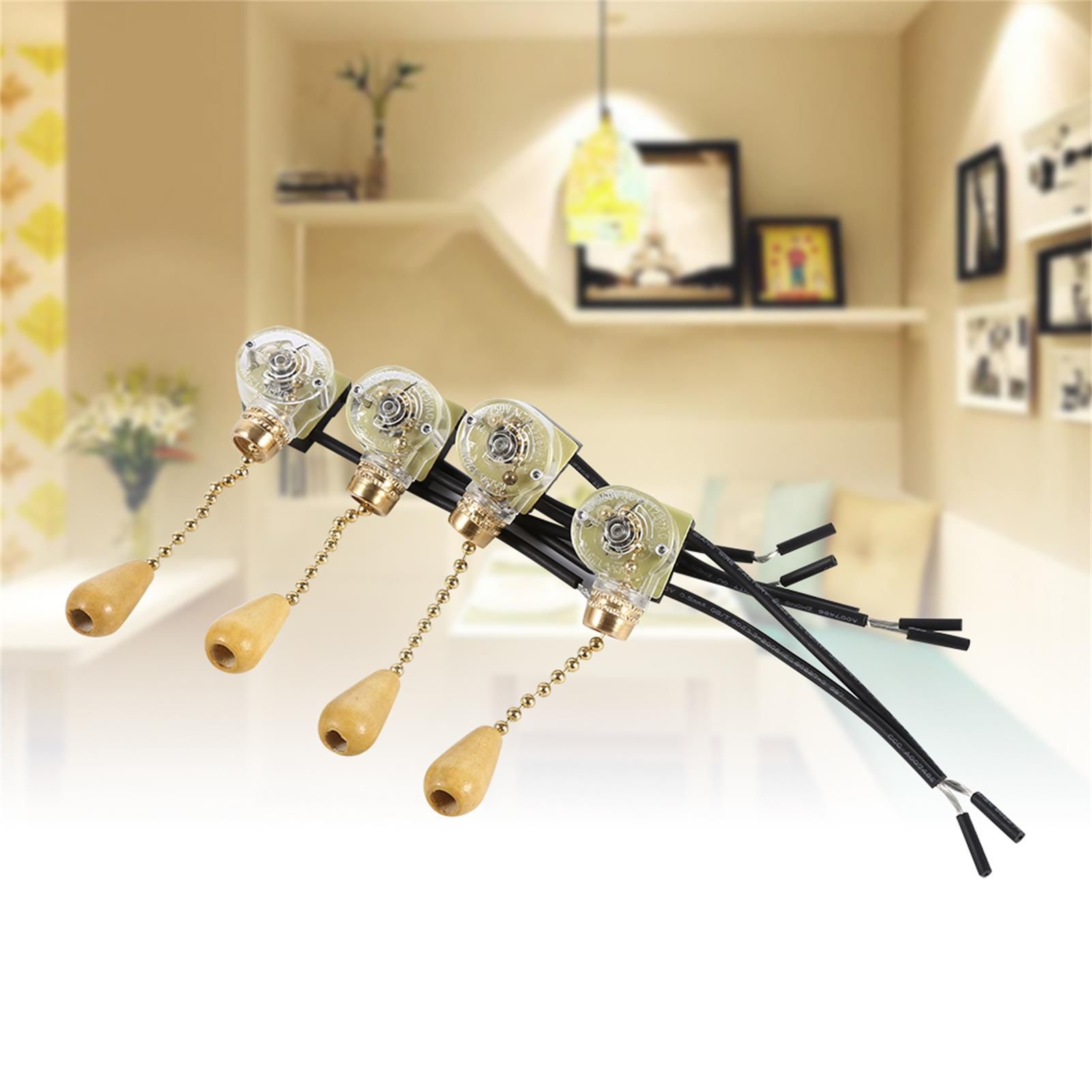 4Pcs Universal Home Ceiling Fan Lamp Wall Light Replacement Pull Chain Cord view 10