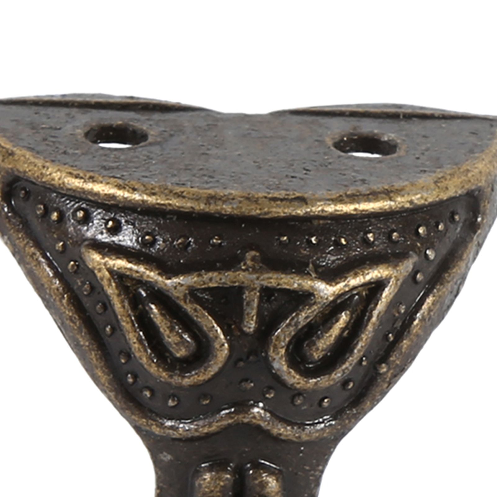 4Pcs Antique Brass Jewelry Gift Box Wood Case Decorative Feet Legs Corner view 13
