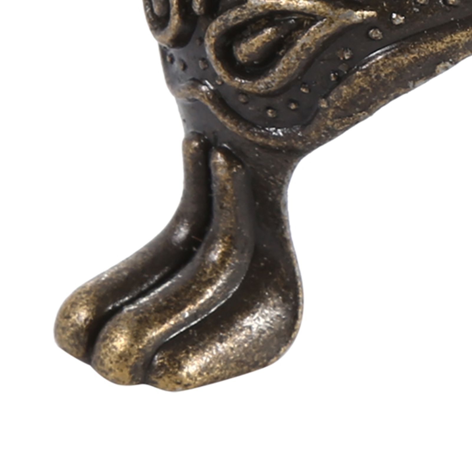 4Pcs Antique Brass Jewelry Gift Box Wood Case Decorative Feet Legs Corner view 15