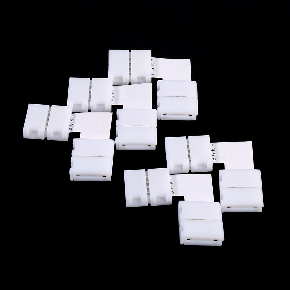5Pcs L Shape 4pin 10mm Solderless Corner Connectors Adapters For RGB 5050 LED view 4