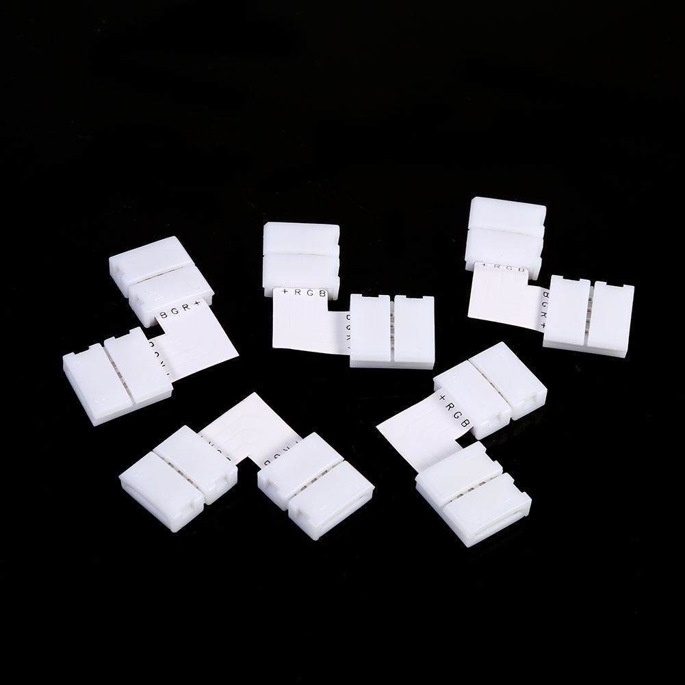 5Pcs L Shape 4pin 10mm Solderless Corner Connectors Adapters For RGB 5050 LED view 6