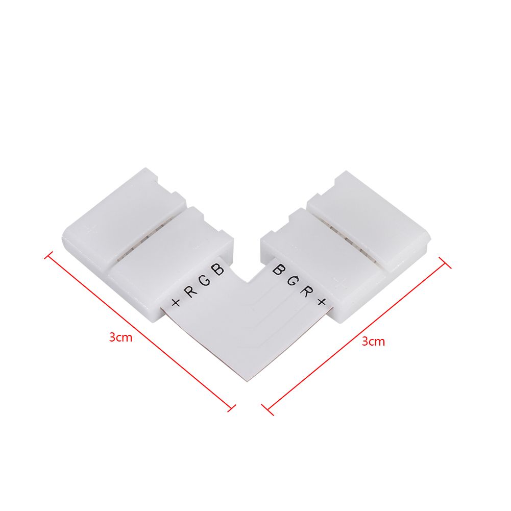 5Pcs L Shape 4pin 10mm Solderless Corner Connectors Adapters For RGB 5050 LED view 9