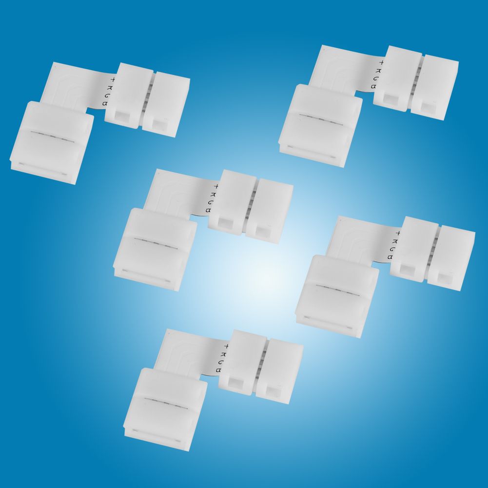 5Pcs L Shape 4pin 10mm Solderless Corner Connectors Adapters For RGB 5050 LED view 12