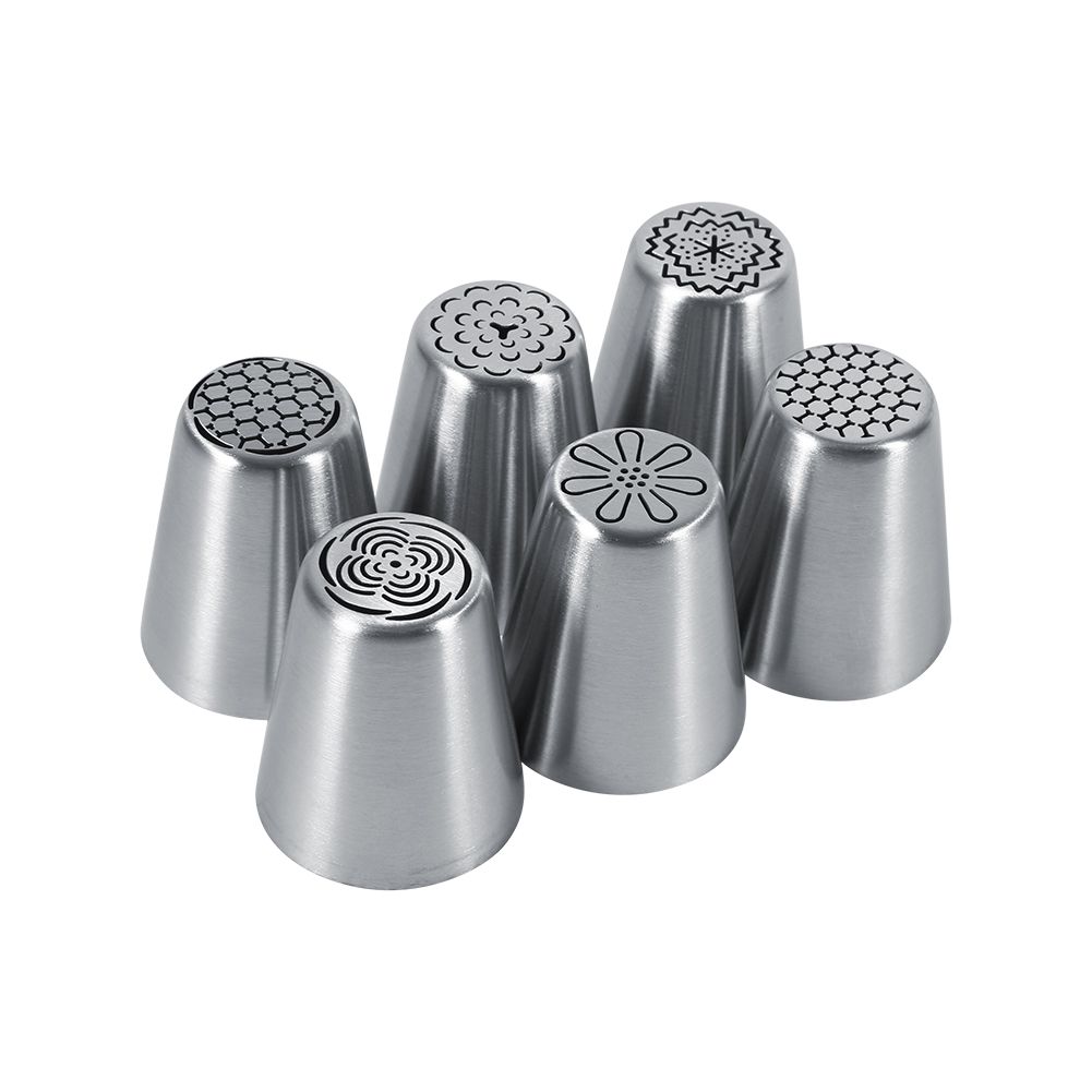 6PCS Stainless Steel Flower Cake Icing Piping Nozzles Decorating Tips Pastry view 3