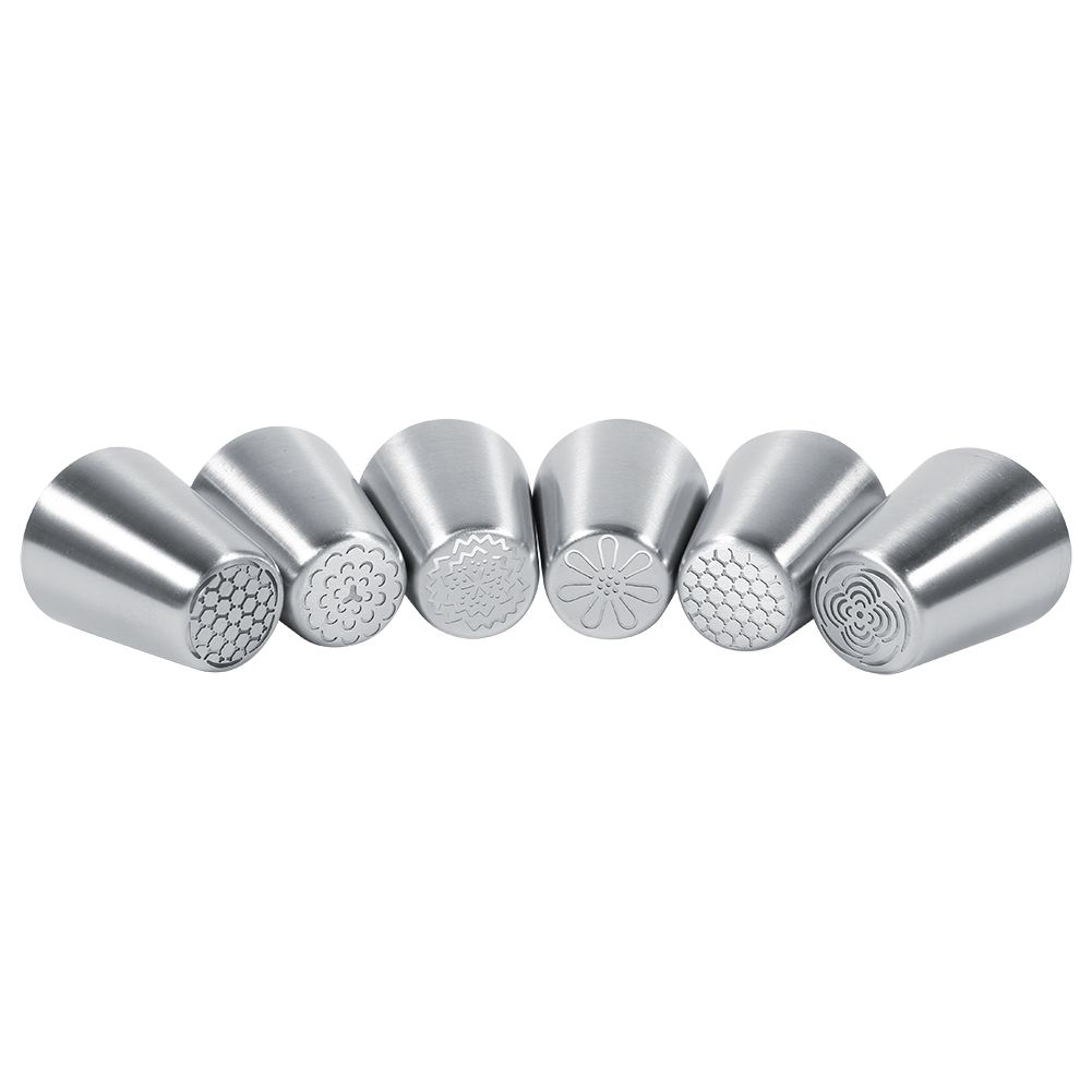 6PCS Stainless Steel Flower Cake Icing Piping Nozzles Decorating Tips Pastry view 5