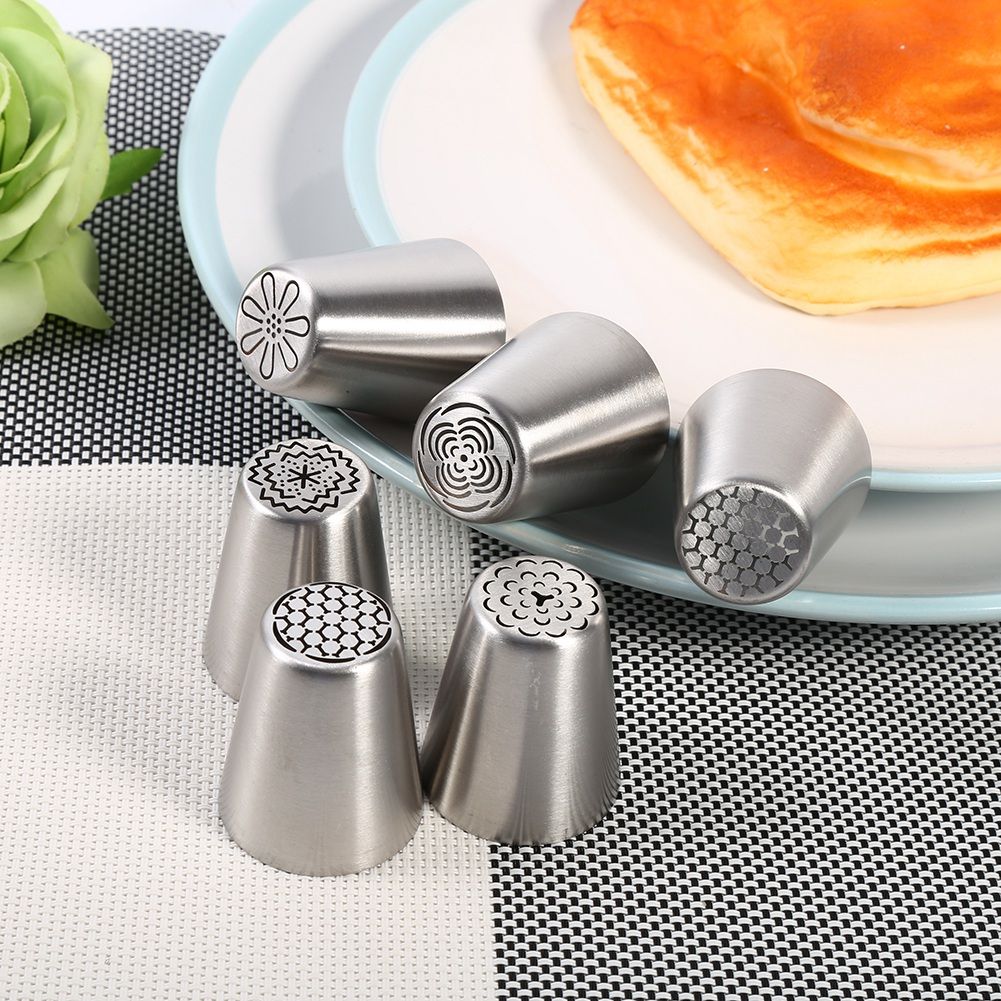 6PCS Stainless Steel Flower Cake Icing Piping Nozzles Decorating Tips Pastry view 7