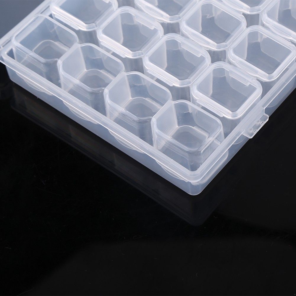 Clear Plastic 28 Slots Adjustable Tablet Medicine Pill Jewelry Storage view 6