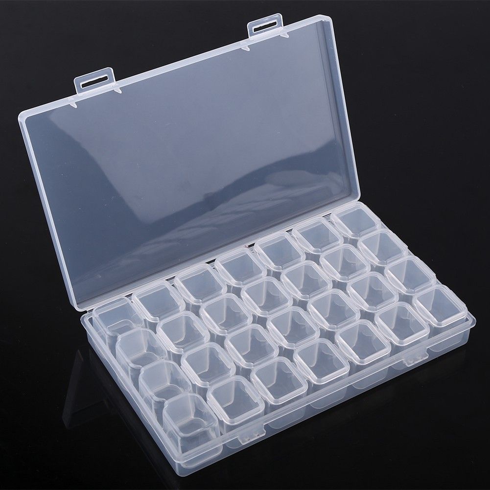Clear Plastic 28 Slots Adjustable Tablet Medicine Pill Jewelry Storage view 8