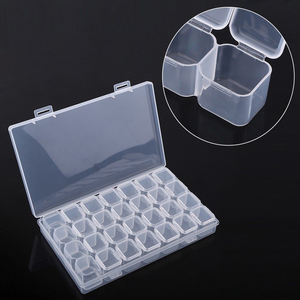 Clear Plastic 28 Slots Adjustable Tablet Medicine Pill Jewelry Storage view 11