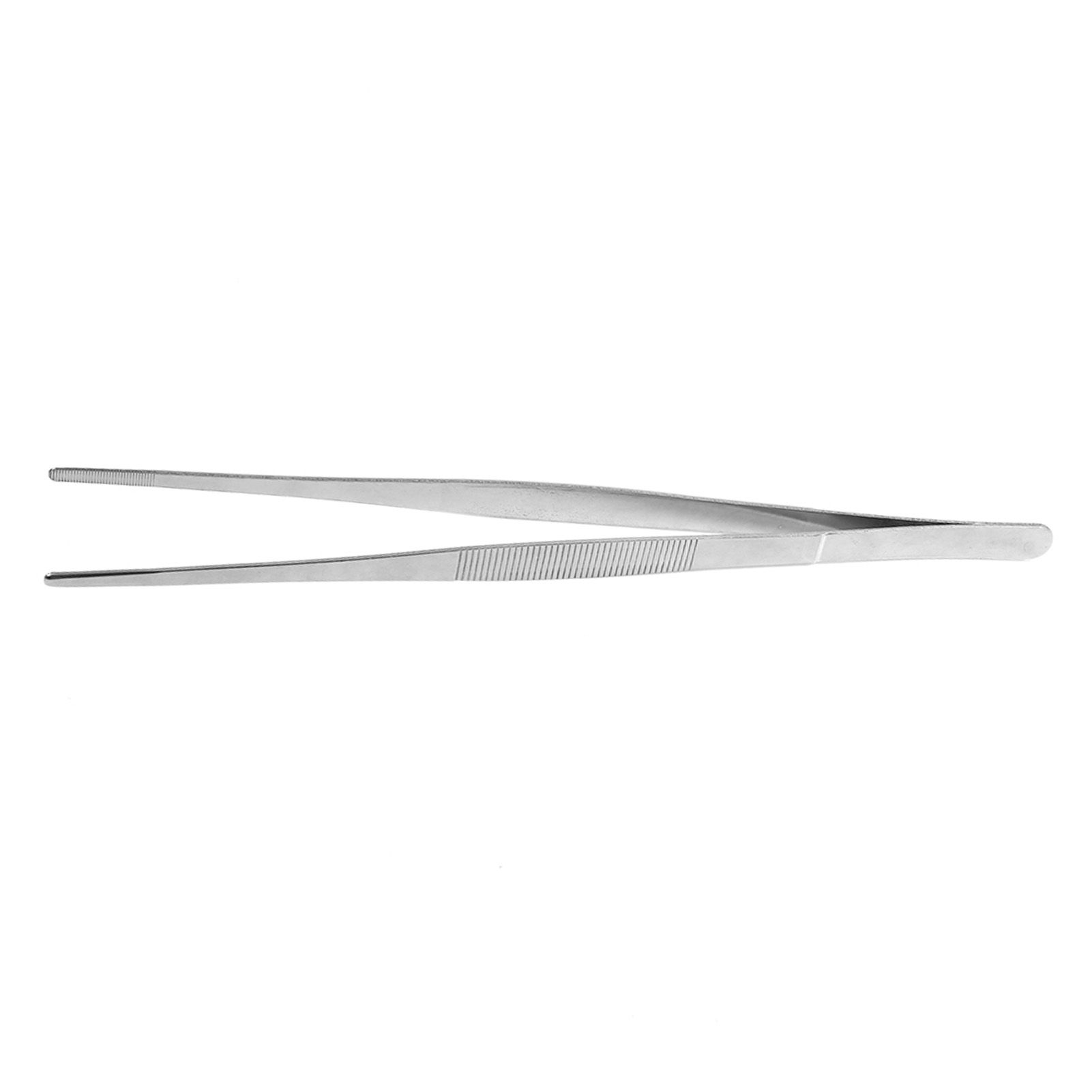 Stainless Steel Silver Long Food Tongs Straight Home Medical Tweezers Garden view 4