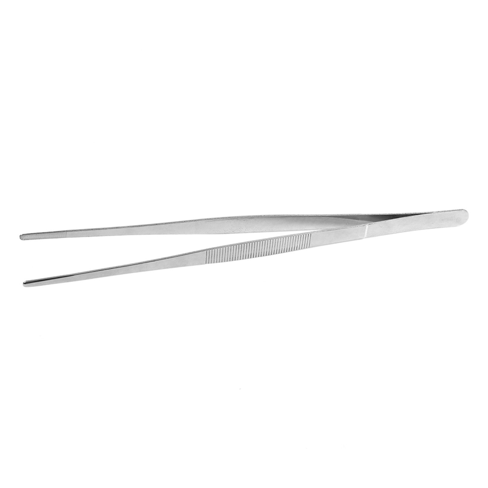 Stainless Steel Silver Long Food Tongs Straight Home Medical Tweezers Garden view 5