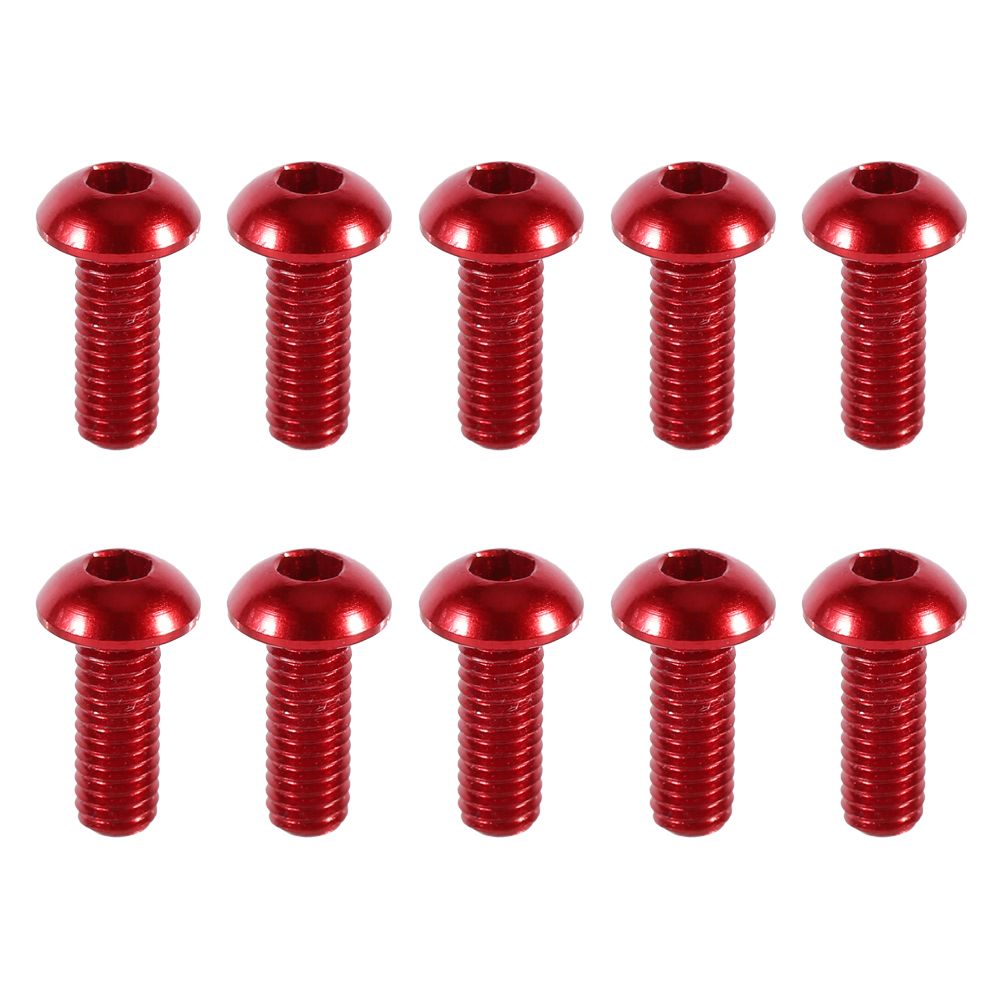 10pcs M3 6-10mm Button Round Head Aluminum Alloy Metric Hex Socket Cap Screw view 3