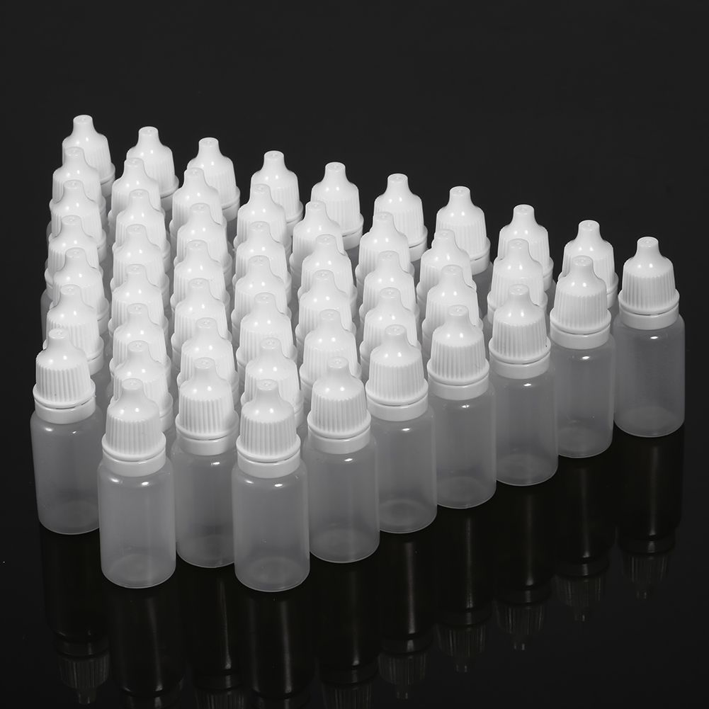 50PCS 10ml Volume Empty Plastic Squeezable Bottles Eye Liquid Container Dropper view 2