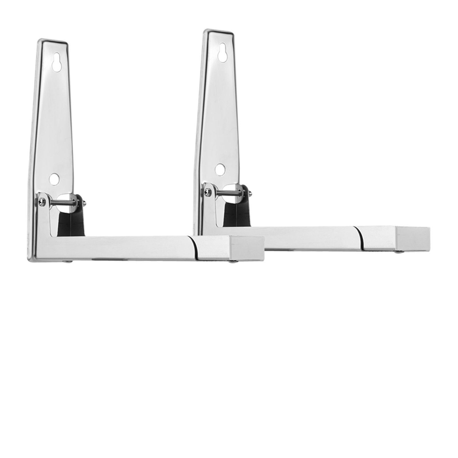 2x Kitchen Stainless Steel Microwave Oven Bracket Sturdy Foldable Stretch Wall view 3
