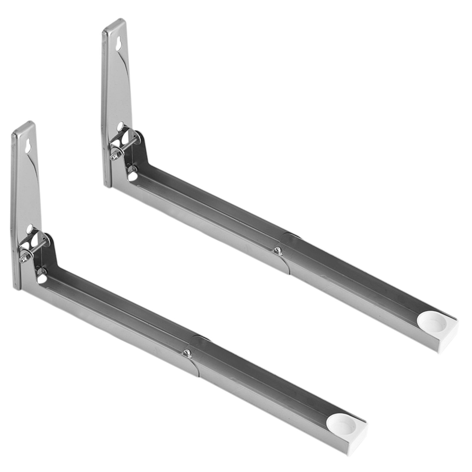 2x Kitchen Stainless Steel Microwave Oven Bracket Sturdy Foldable Stretch Wall view 5