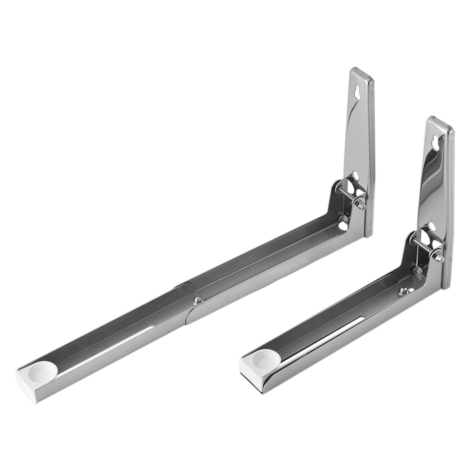 2x Kitchen Stainless Steel Microwave Oven Bracket Sturdy Foldable Stretch Wall view 9