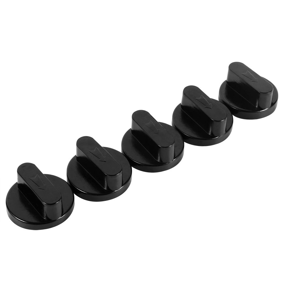 5Pcs New Black Universal Cooker Oven Gas Stove Grill Control Knobs Switch Home