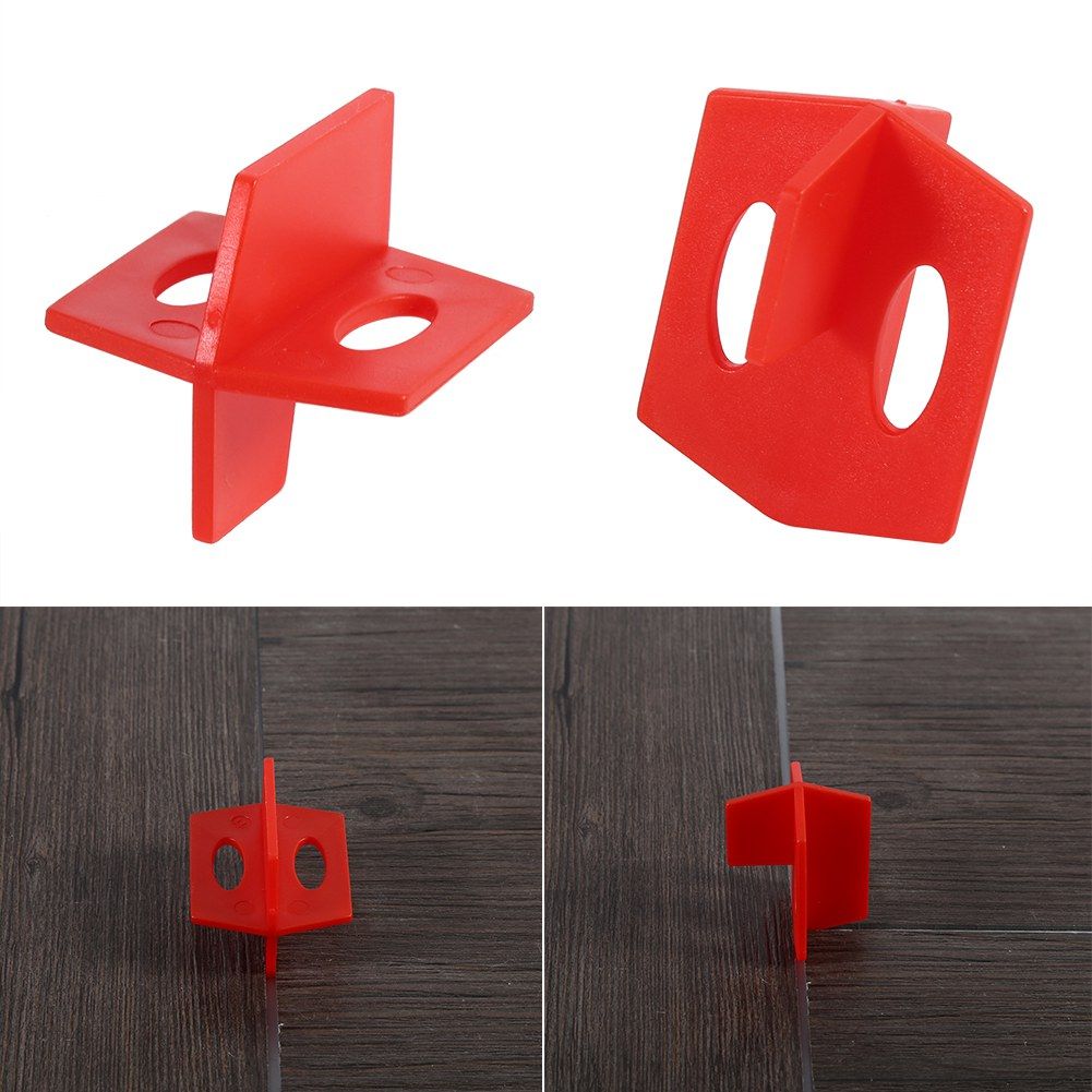 50Pcs 1/16'' Tile Leveling System Red 3 Side Spacer Cross And T Shape Ceramic view 10
