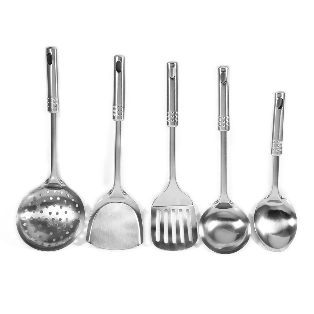 5Pcs Multi functional Kitchen Utensil Set Stainless Steel Spoons Shovel