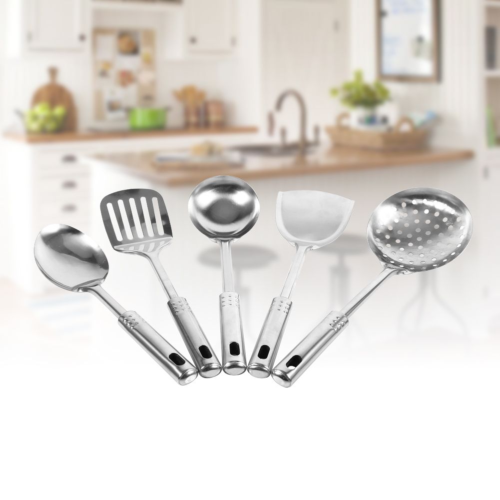 5Pcs Multi functional Kitchen Utensil Set Stainless Steel Spoons Shovel view 11