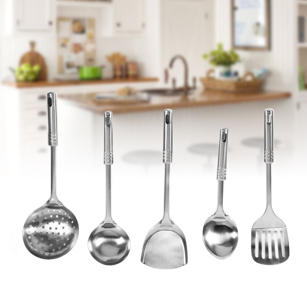 5Pcs Multi functional Kitchen Utensil Set Stainless Steel Spoons Shovel view 12