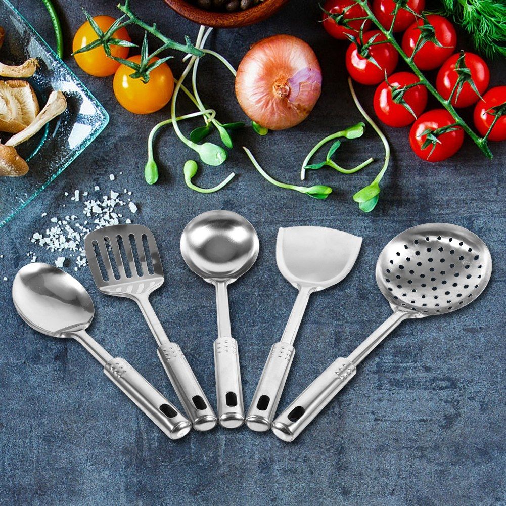 5Pcs Multi functional Kitchen Utensil Set Stainless Steel Spoons Shovel view 13