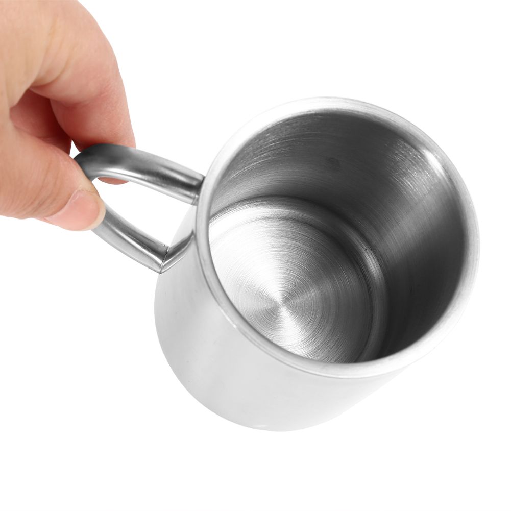 Portable Student Stainless Steel Double Wall Mug Travel Camping Coffee Tea view 4