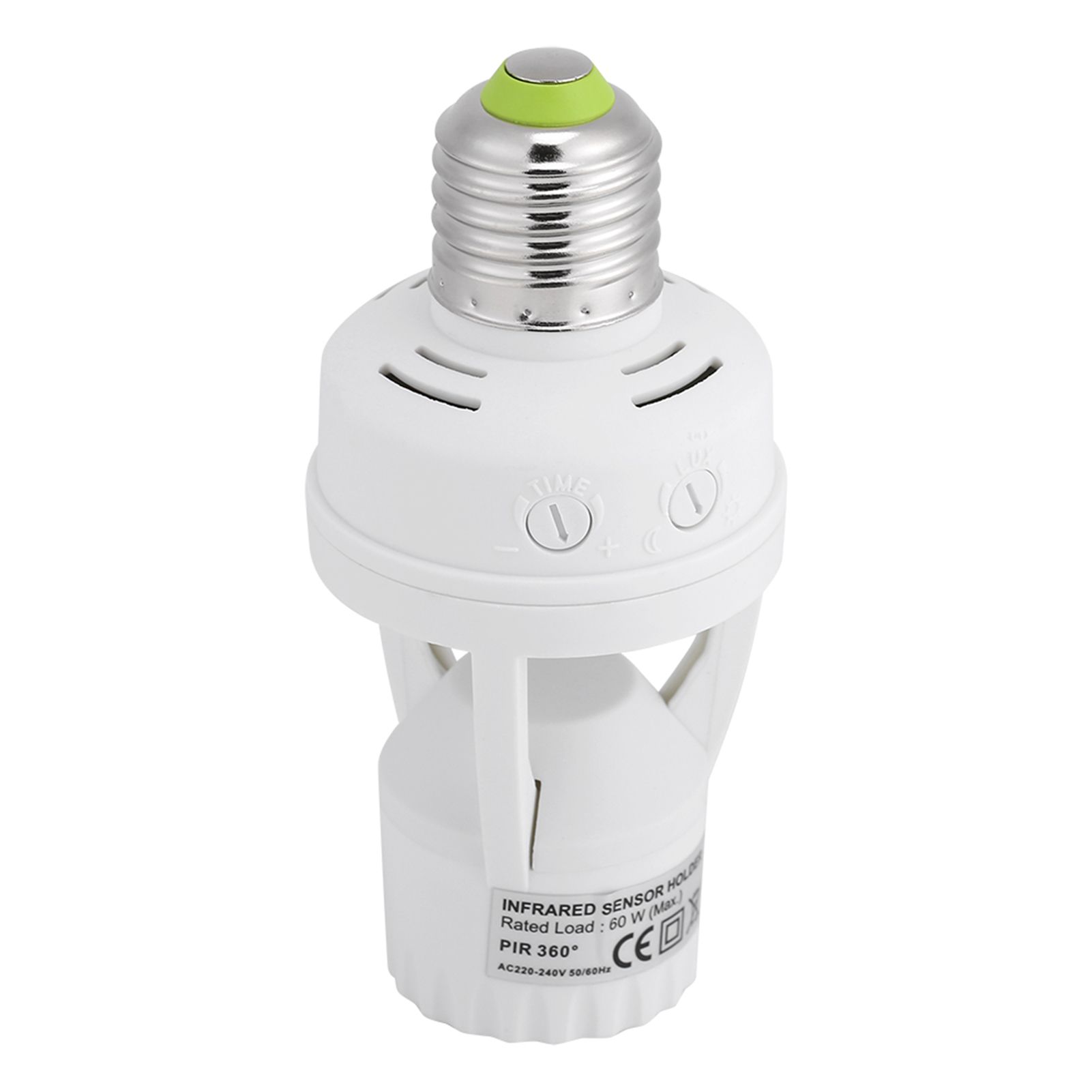 E27 LED Lamp Bulb Holder Light Switch Socket Adjustable Infrared Motion Sensor view 3