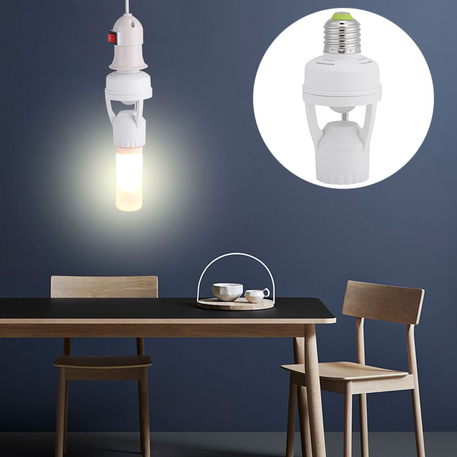 E27 LED Lamp Bulb Holder Light Switch Socket Adjustable Infrared Motion Sensor view 9