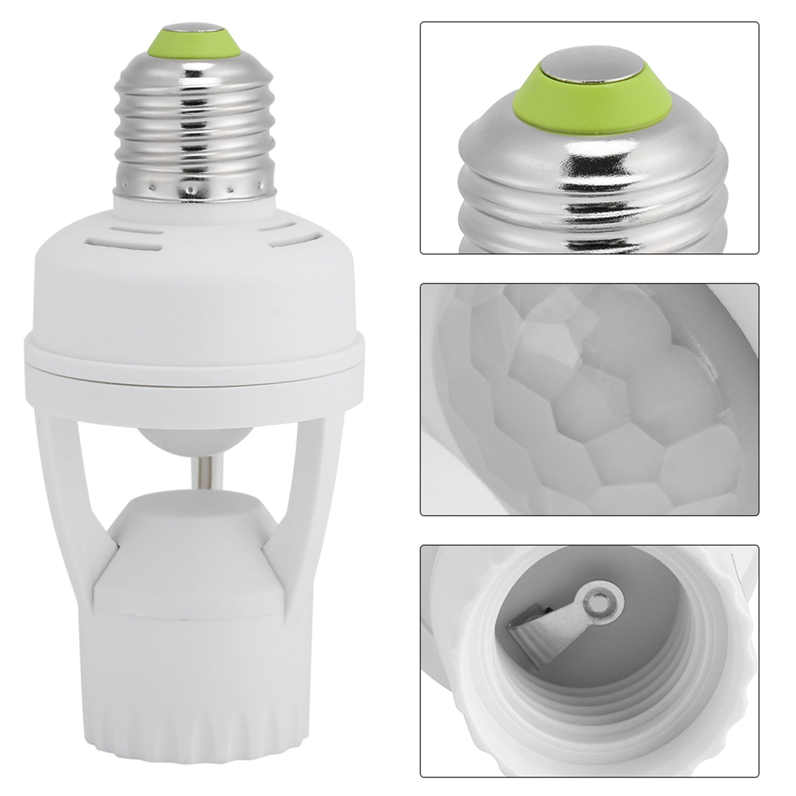 E27 LED Lamp Bulb Holder Light Switch Socket Adjustable Infrared Motion Sensor view 10