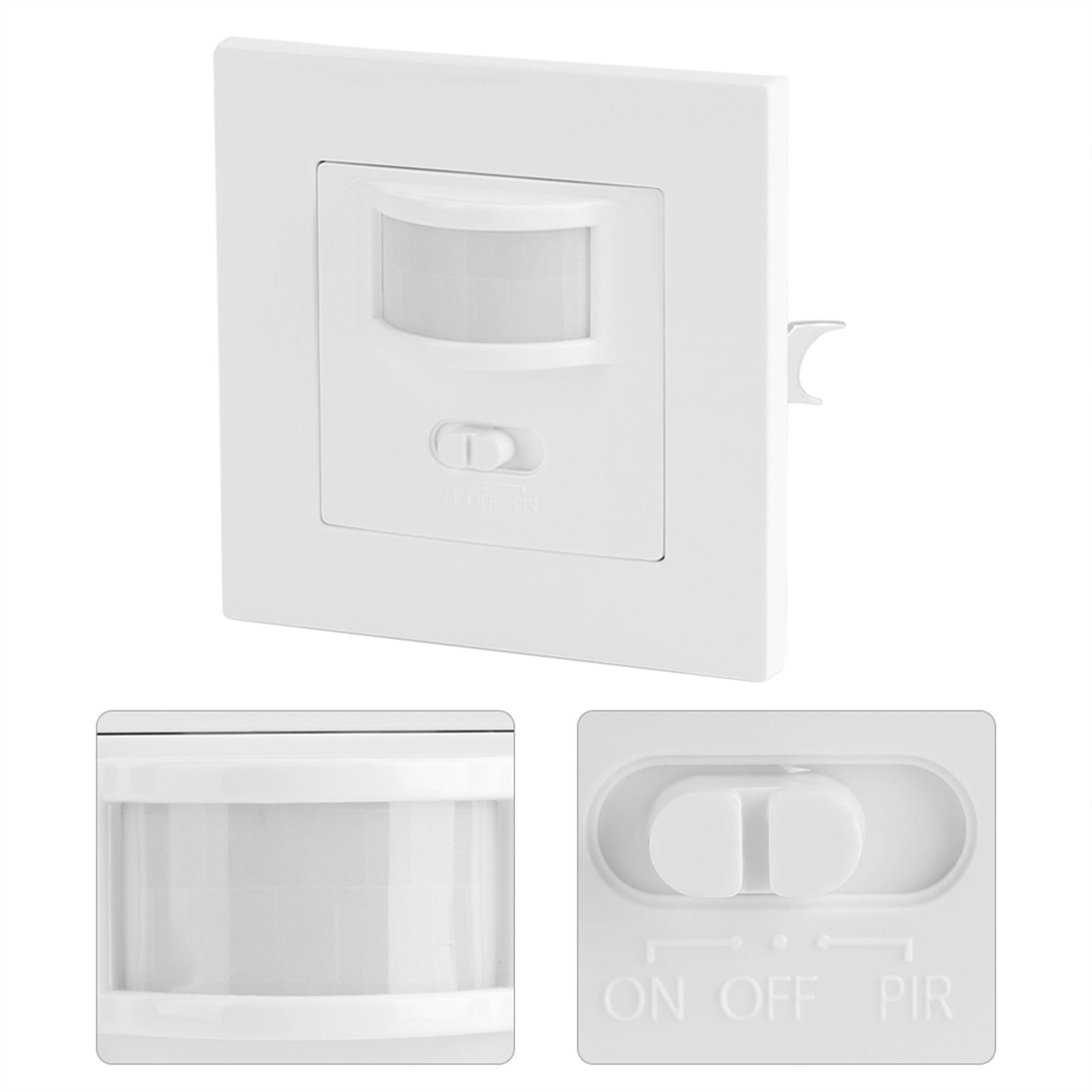 AC 110V‑240V Infrared PIR Motion Sensor Recessed Wall Lamp Light Bulb Switch view 11