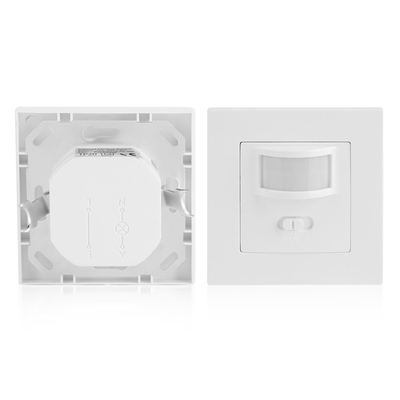 AC 110V‑240V Infrared PIR Motion Sensor Recessed Wall Lamp Light Bulb Switch view 12