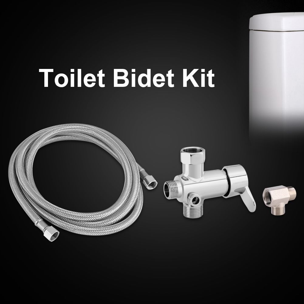 Toilet Bidet Attachments Hot/Cold Water Diverter Valve T Shape Adapter view 13