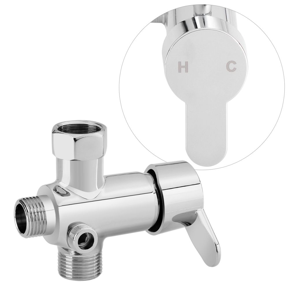 Toilet Bidet Attachments Hot/Cold Water Diverter Valve T Shape Adapter view 15