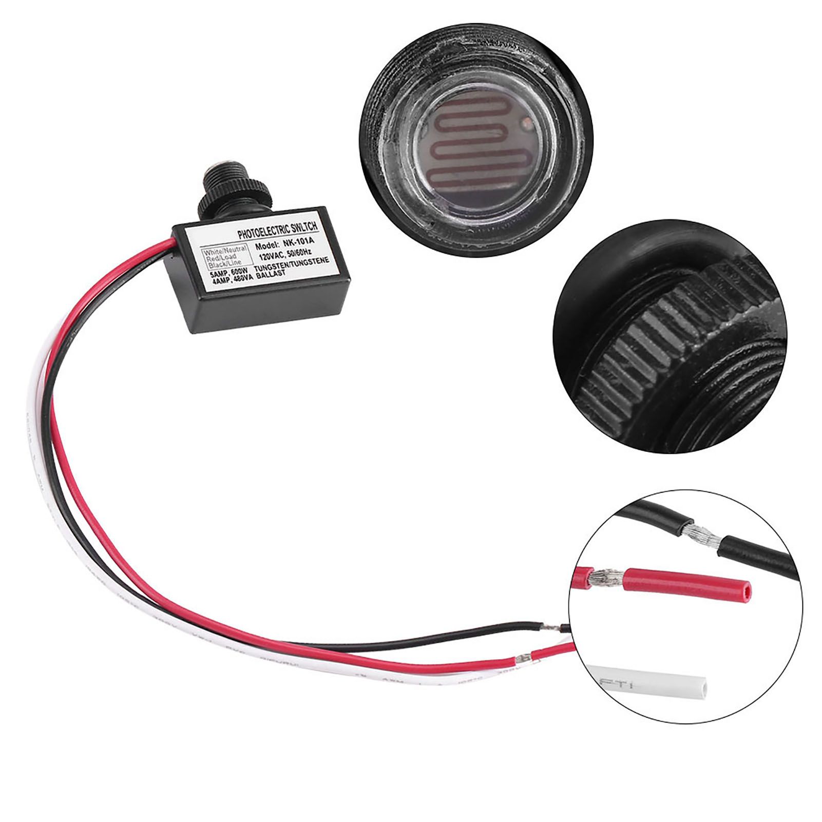 120VAC Light Sensor Control Automatic On Off Photoelectric Switch for Lighting view 12