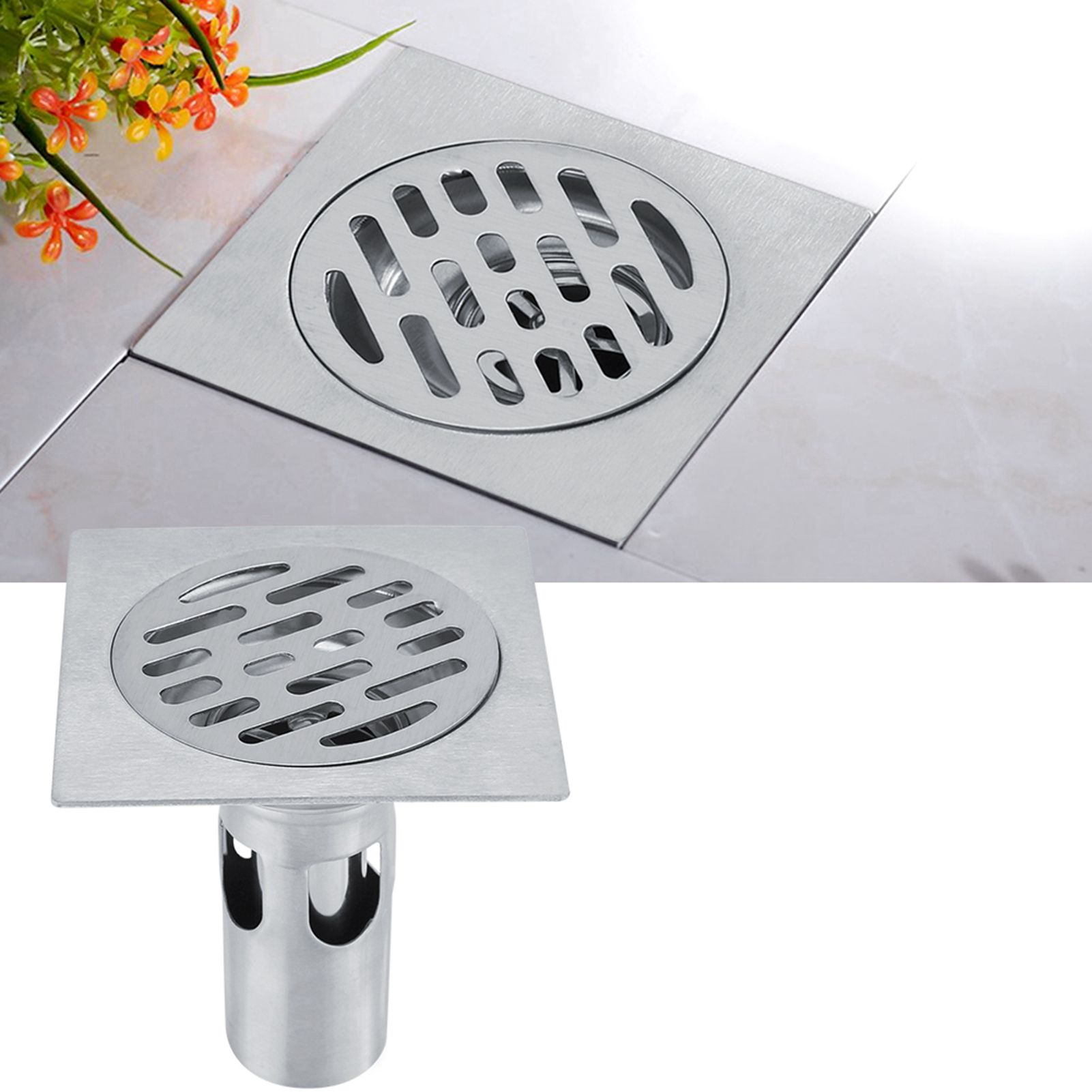 Thickened Stainless Steel Home Bathroom Shower Kitchen Anti Odor Floor Drain view 10