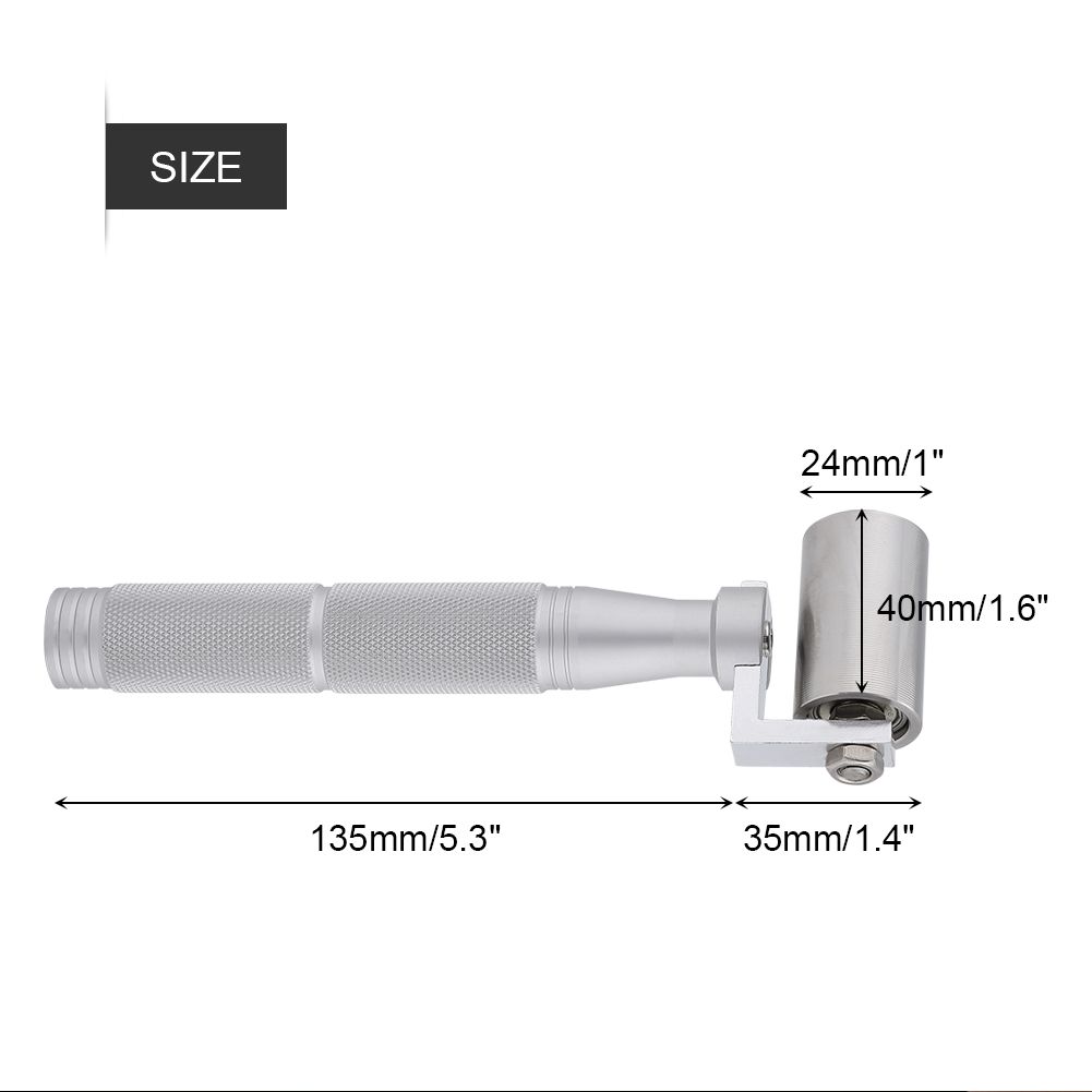 40mm Stainless Steel Flat Pressure Roller Wallpaper Apply DIY Hand Roller view 4