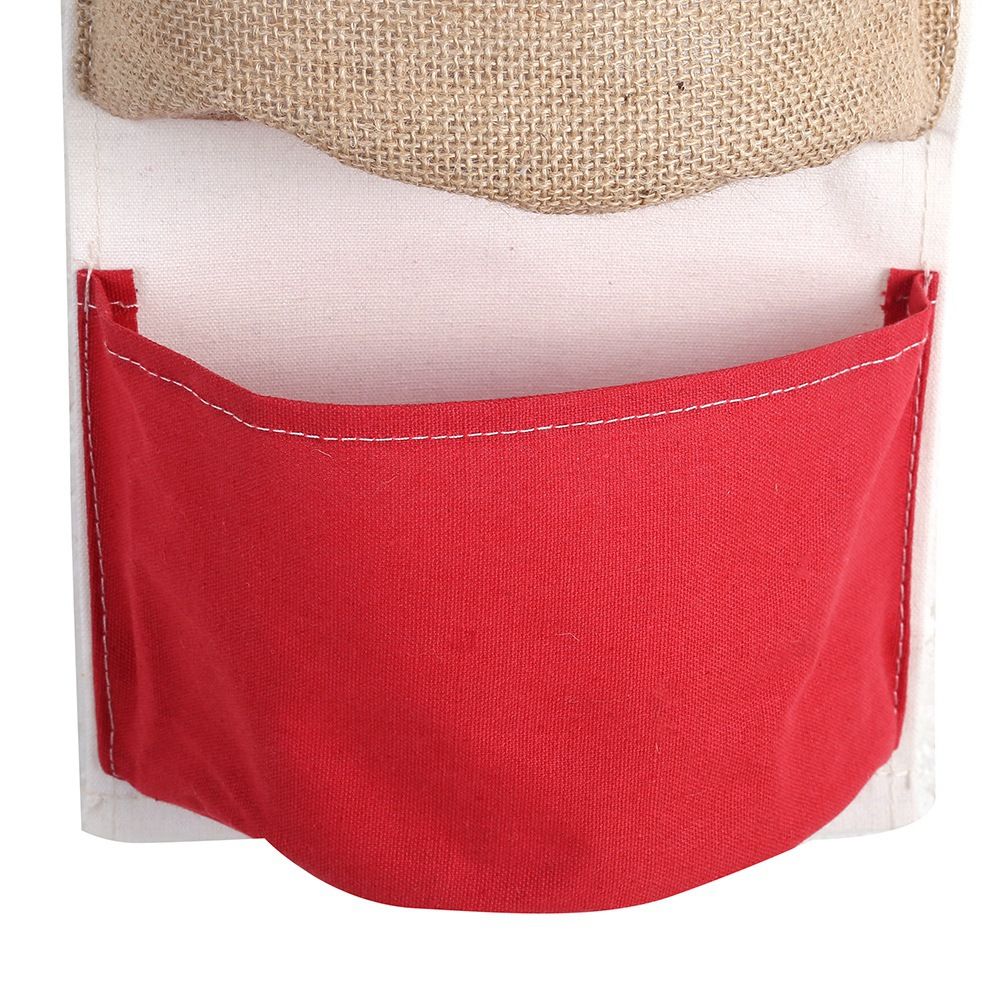 3Layer Linen Storage Bag Wardrobe Hanging Bag Wall Pouch Toys view 6