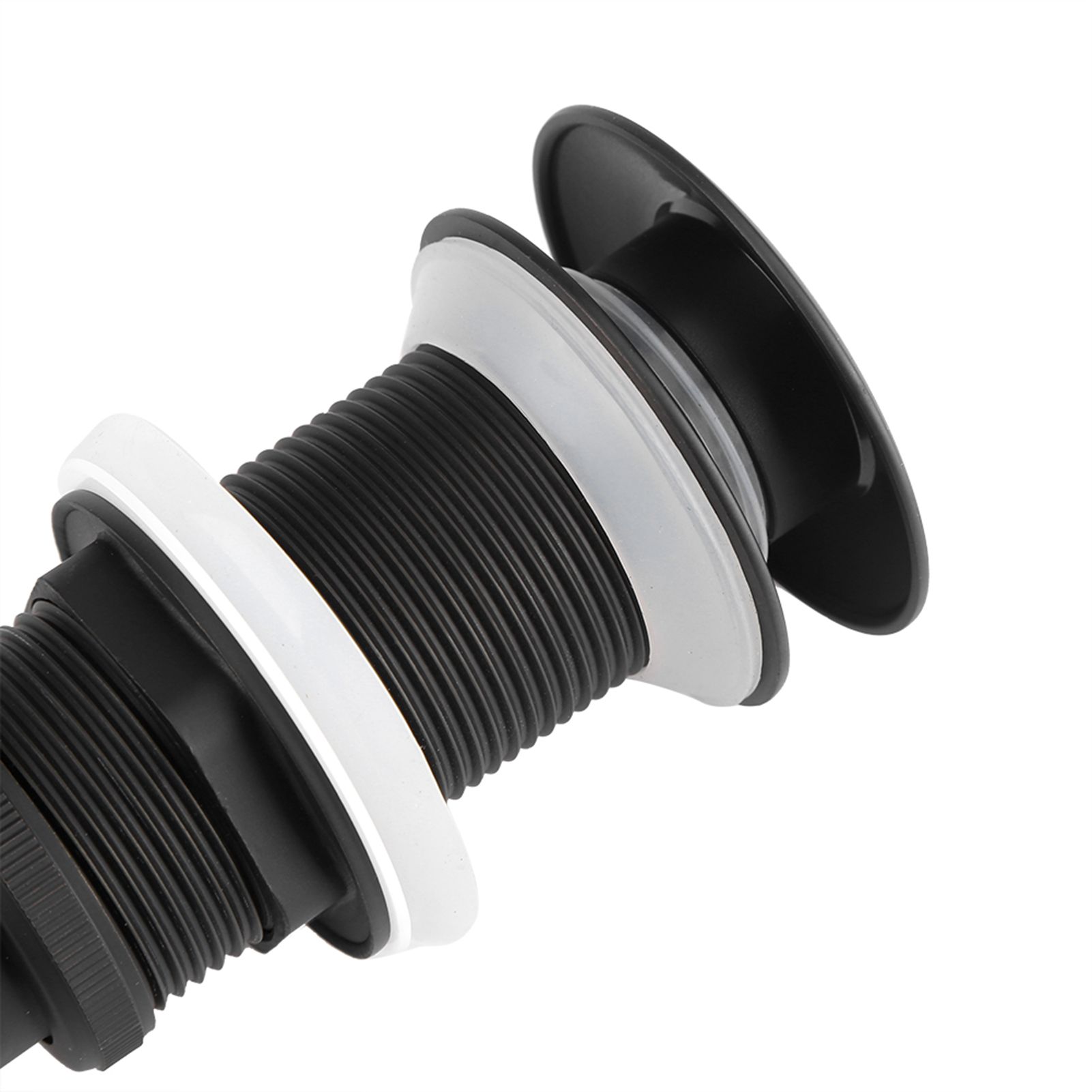 Kitchen Bathroom Basin Sink Solid Brass Popup Drain Stopper Black view 8