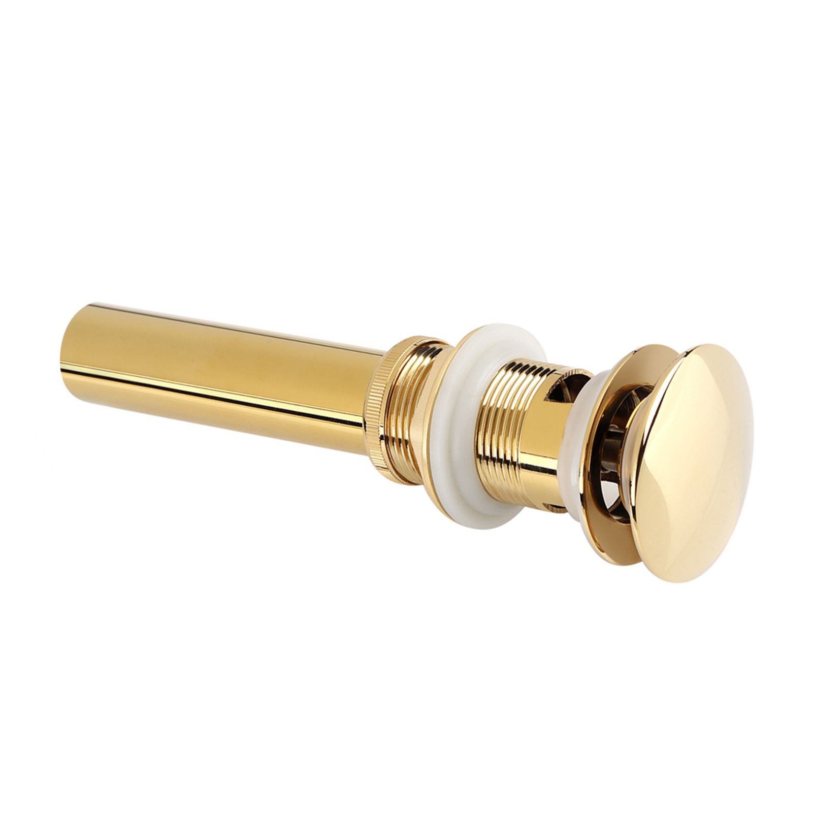 Kitchen Bathroom Basin Sink Solid Brass Pop Up Drain Stopper with Overflow view 2