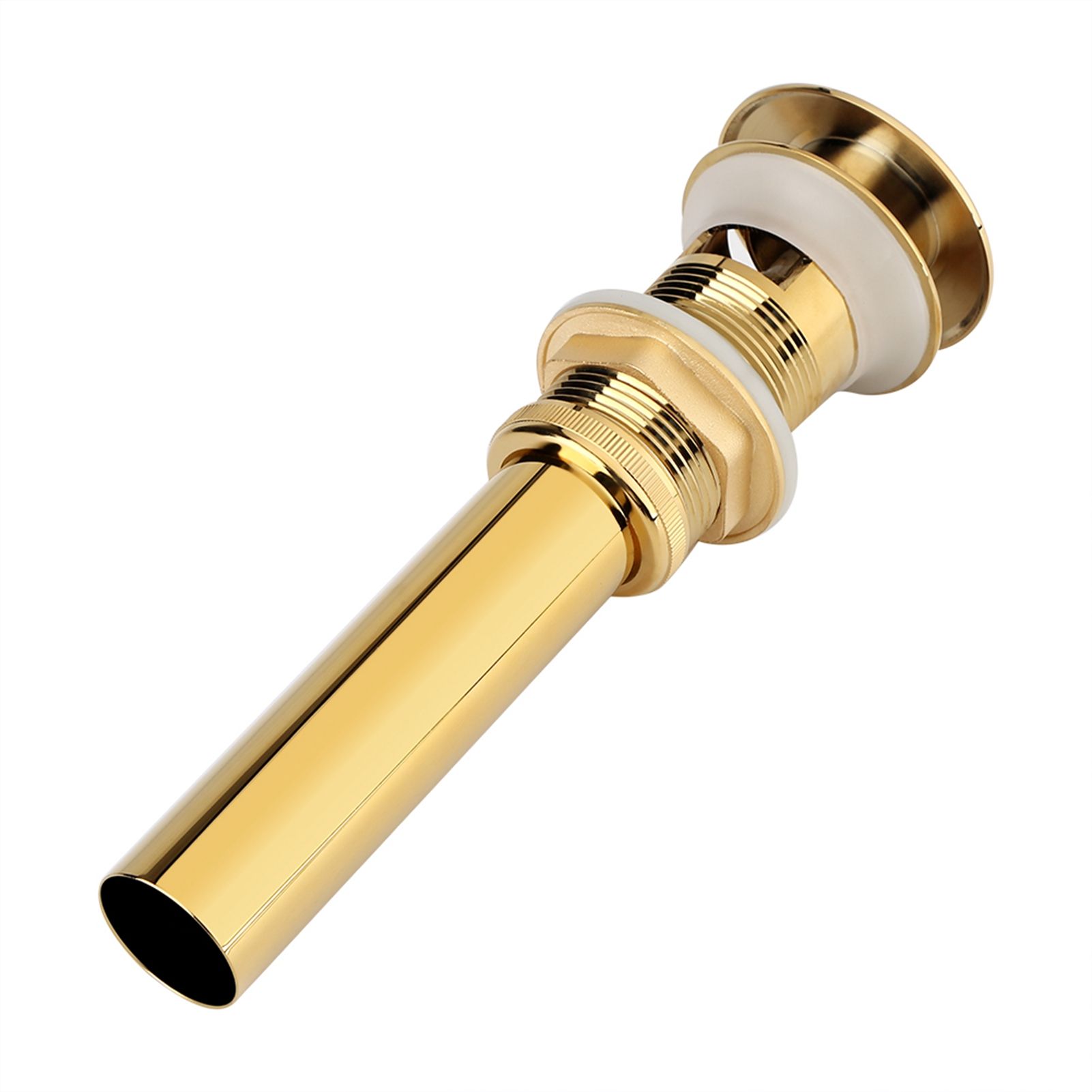 Kitchen Bathroom Basin Sink Solid Brass Pop Up Drain Stopper with Overflow view 4