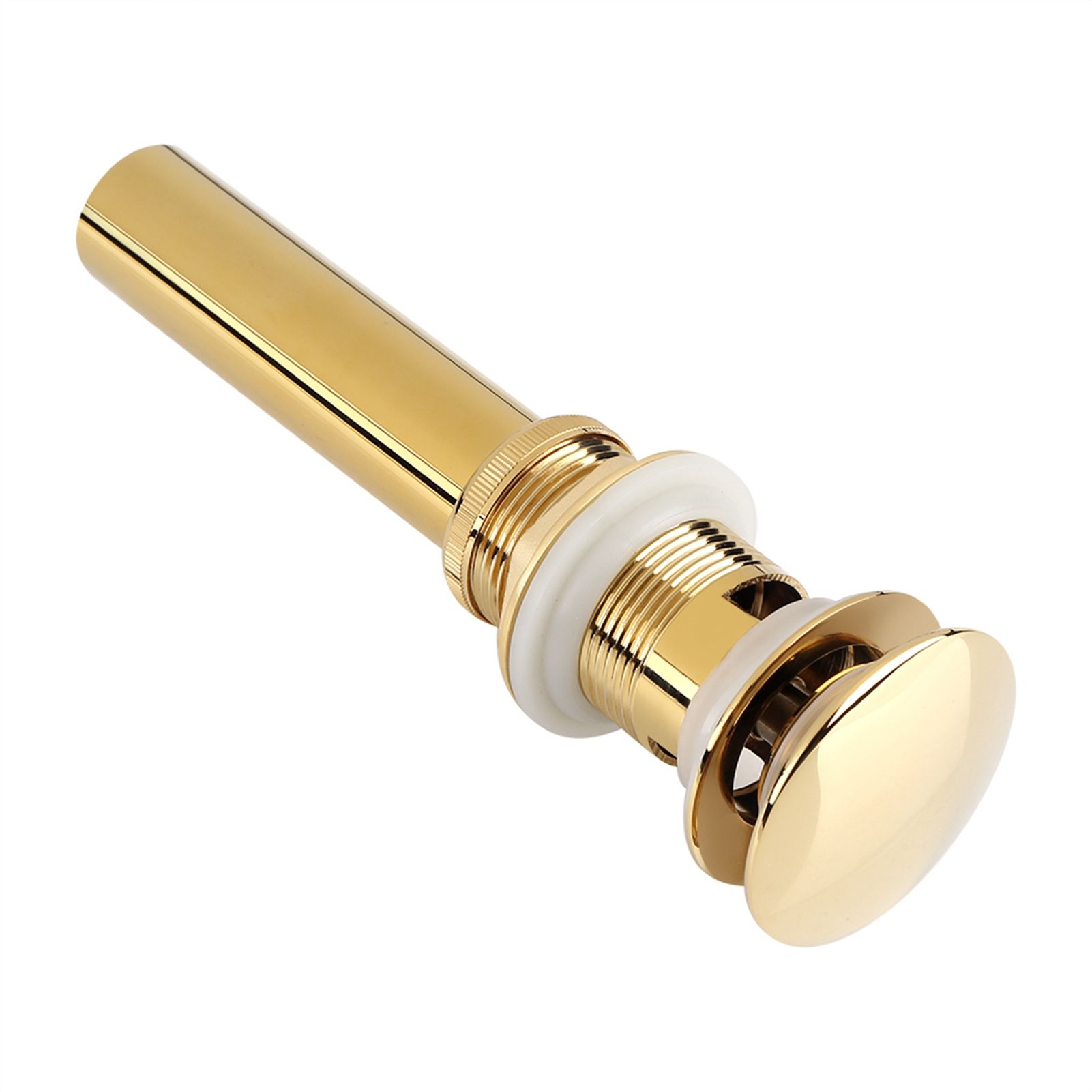 Kitchen Bathroom Basin Sink Solid Brass Pop Up Drain Stopper with Overflow view 5