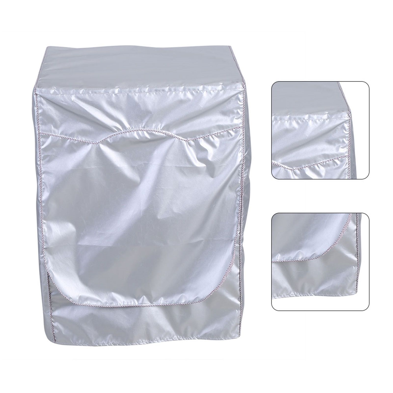 Silver Washing Machine Cover Waterproof Sunscreen Cover Front Load Washer view 7