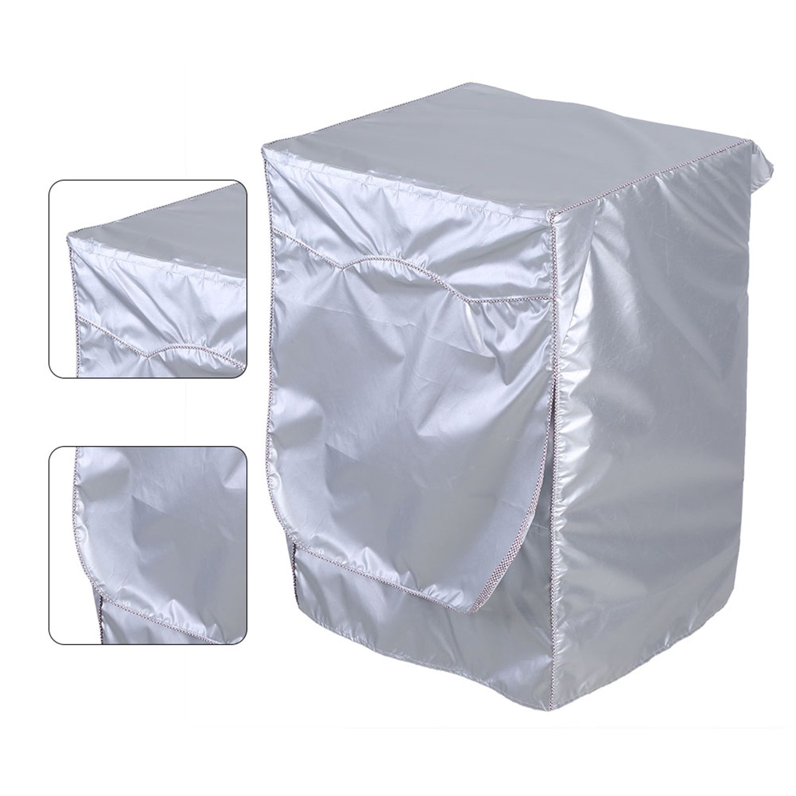 Silver Washing Machine Cover Waterproof Sunscreen Cover Front Load Washer view 8