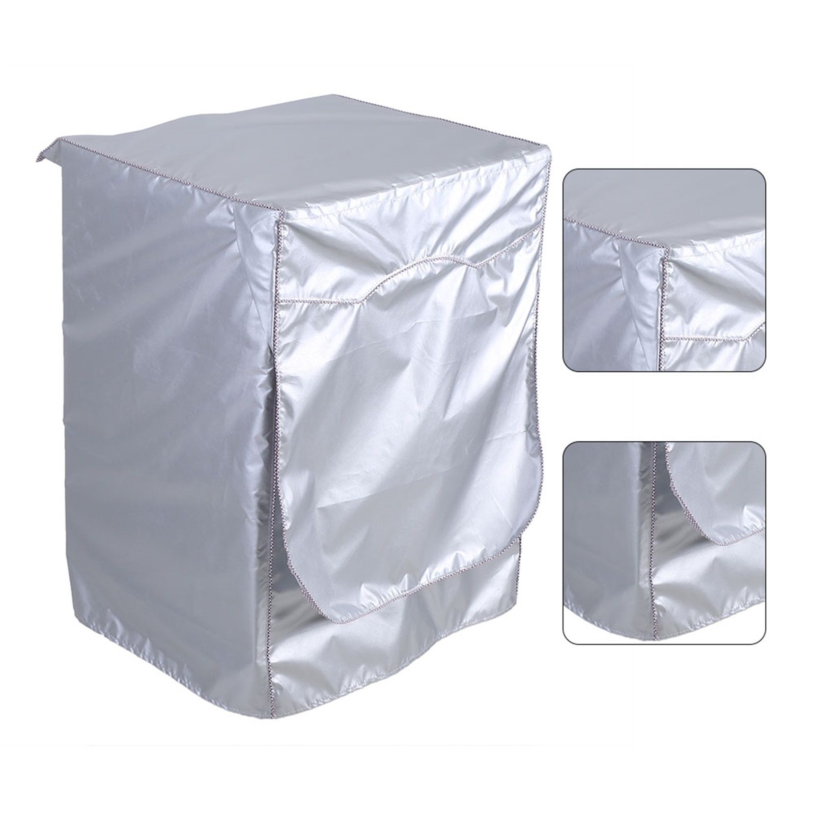 Silver Washing Machine Cover Waterproof Sunscreen Cover Front Load Washer view 9